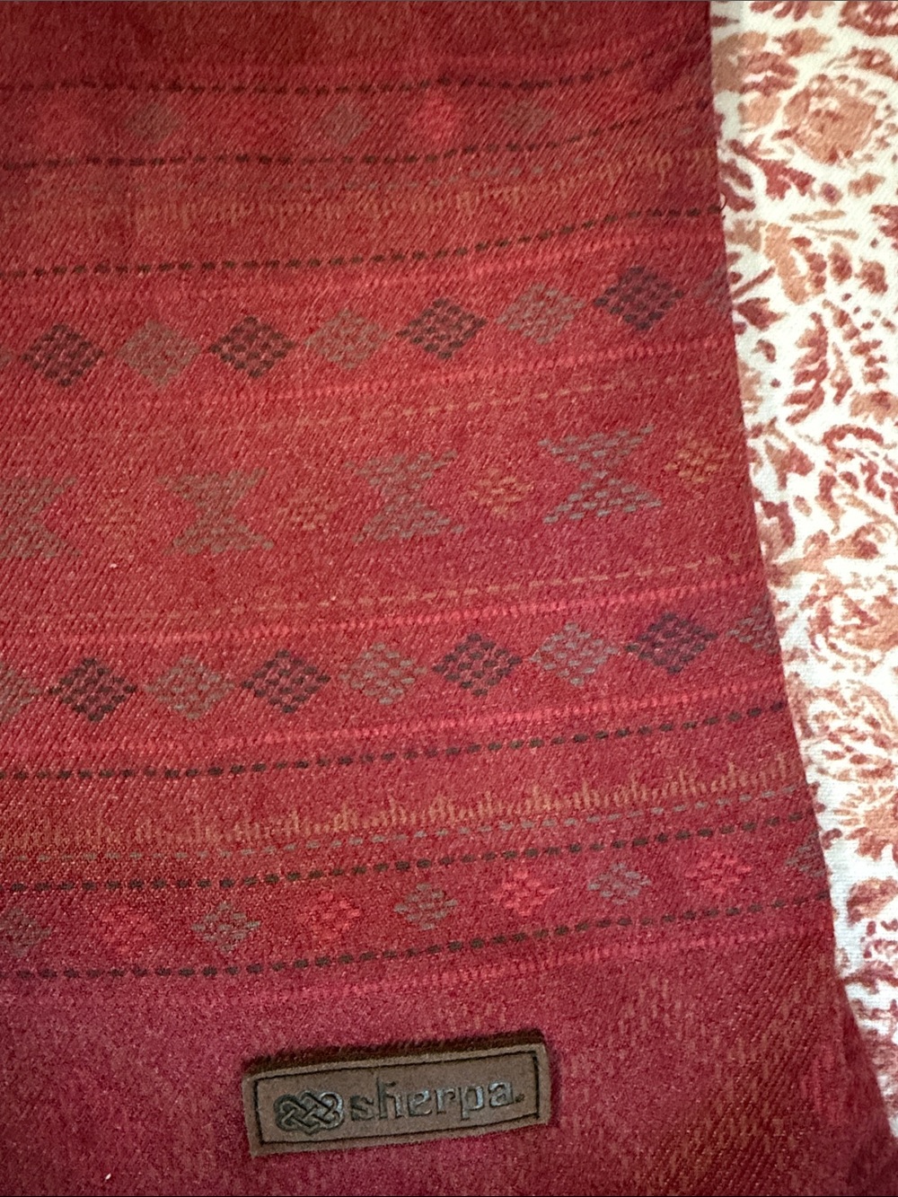 Men's Red Patterned Button-Up Jacket - Picture 2 of 10